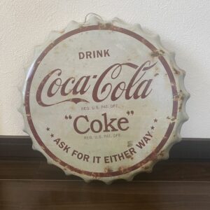 コカコーラ ボトルキャップ メタルサイン